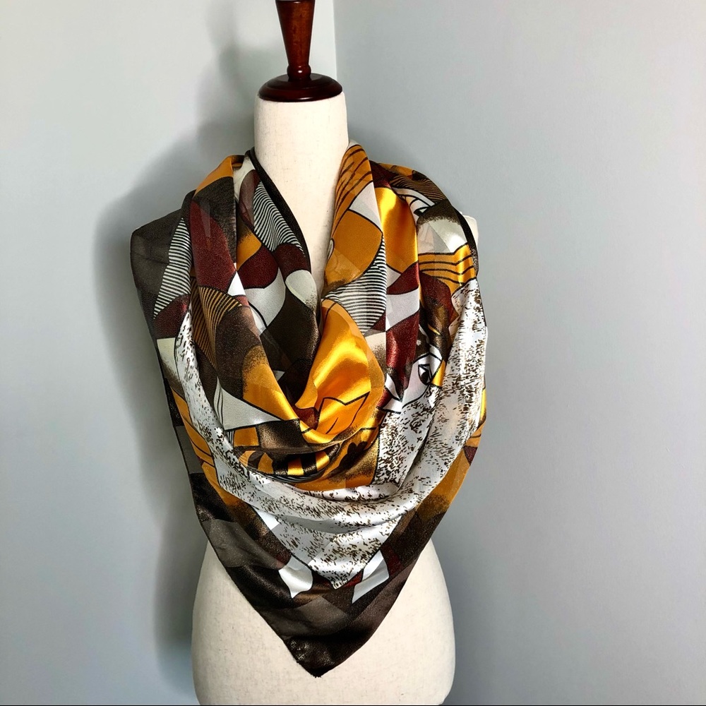 Artistic Multi-Color Abstract Design Scarf - image 2